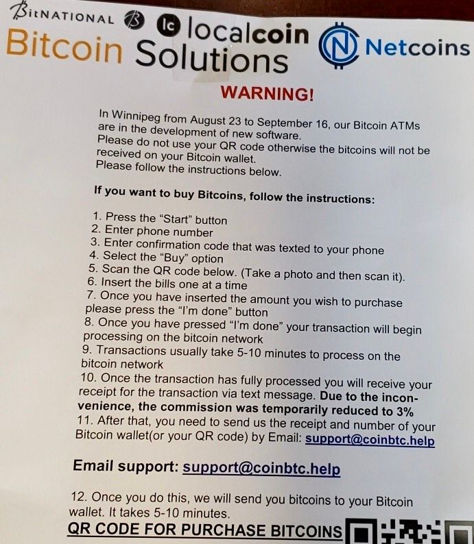Bitcoin ATMs, like traditional ATMs, can be ripe for scamming. Follow your instincts and if something feels off, don't use it!