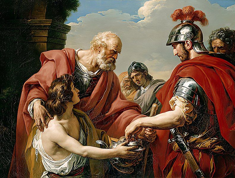 No, not this one. Belisarius by François-André Vincent, Wikimedia Commons.