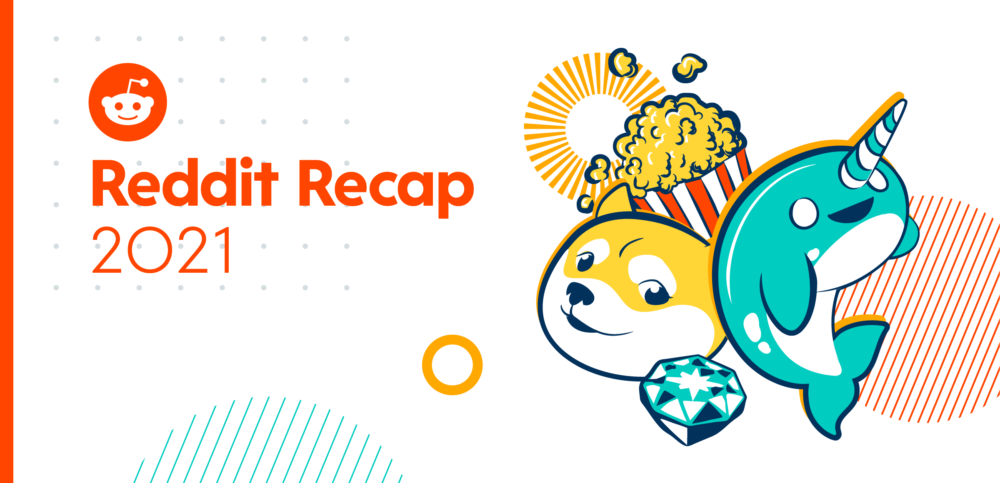 Reddit's year-end promo visual even focuses on crypto-related visuals, including the titular Dogecoin "doge" and a diamond symbolizing the "diamond hands" mantra among hodlers. By Reddit.